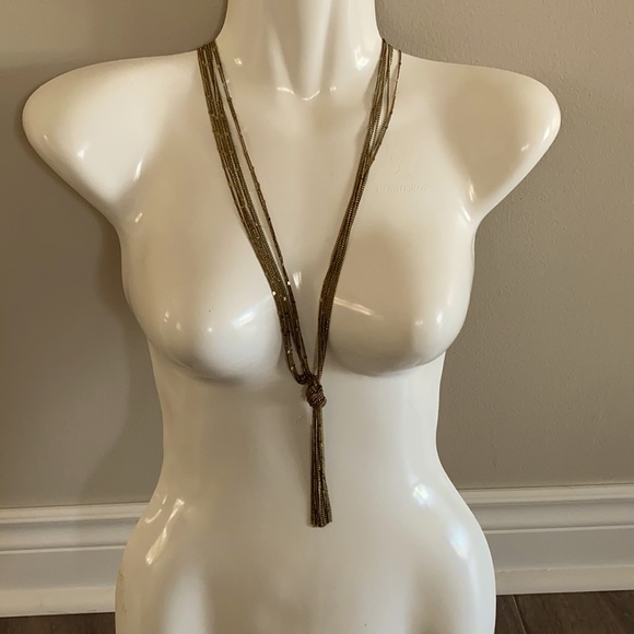 Matt and Nat NWT Long Tassal Necklace Gold - Picture 2 of 4